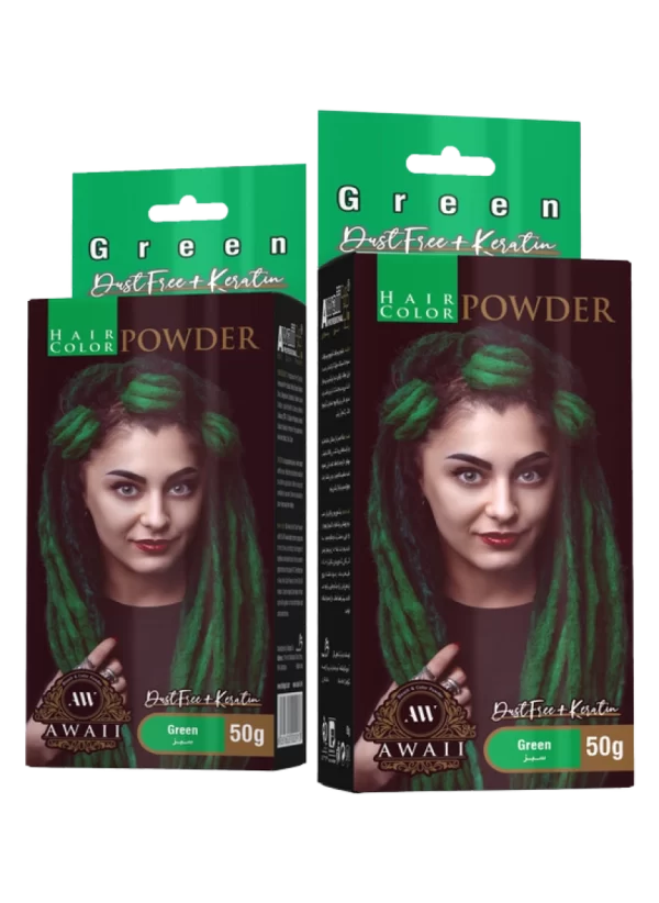 رنگ مو پودری آوایی سبز